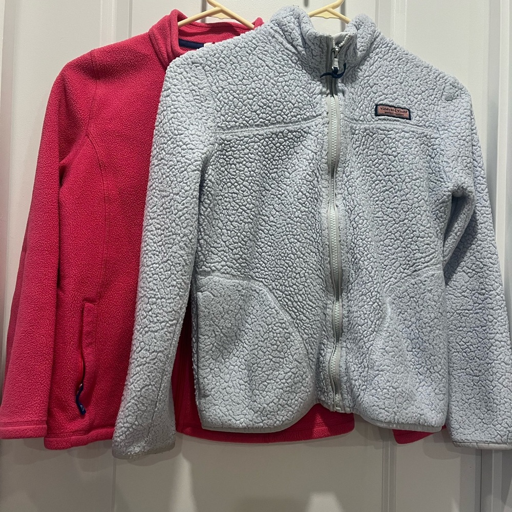 Lot/Bundle of 2 Vineyard Vines Fleece Jackets - Size L (14)